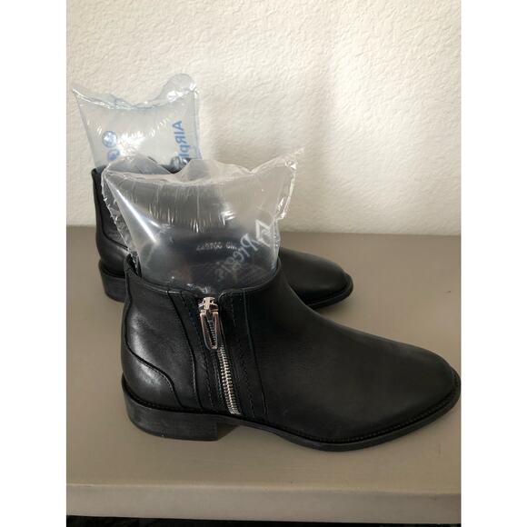 AQUATALIA Nadie Black Leather Waterproof Bootie - 6 - Picture 4 of 7